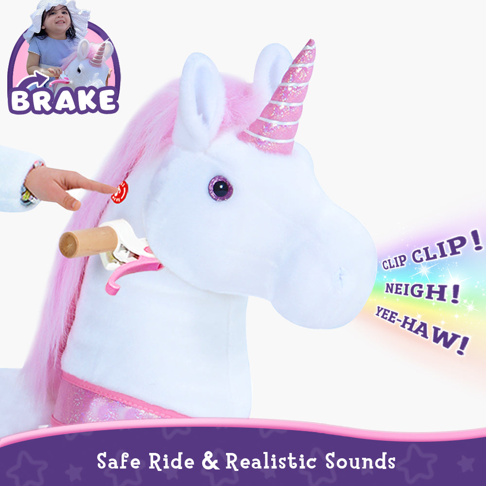 PonyCycle® Ride on Unicorn Size 5 for Age 7+ Pink（UK&EU in Stock）
