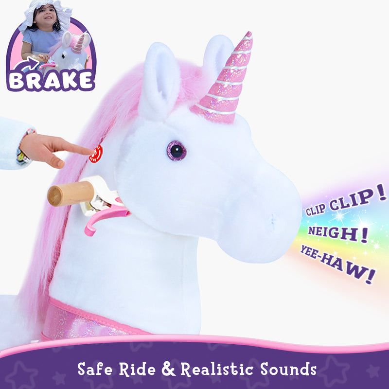 PonyCycle® Ride on Unicorn Size 5 for Age 7+ Pink（UK&EU in Stock）