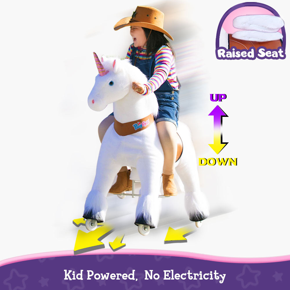 PoneyCycle® Monter sur la Licorne Taille 5 pour les 7 ans et plus Blanc
