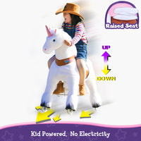 PoneyCycle® Monter sur la Licorne Taille 5 pour les 7 ans et plus Blanc