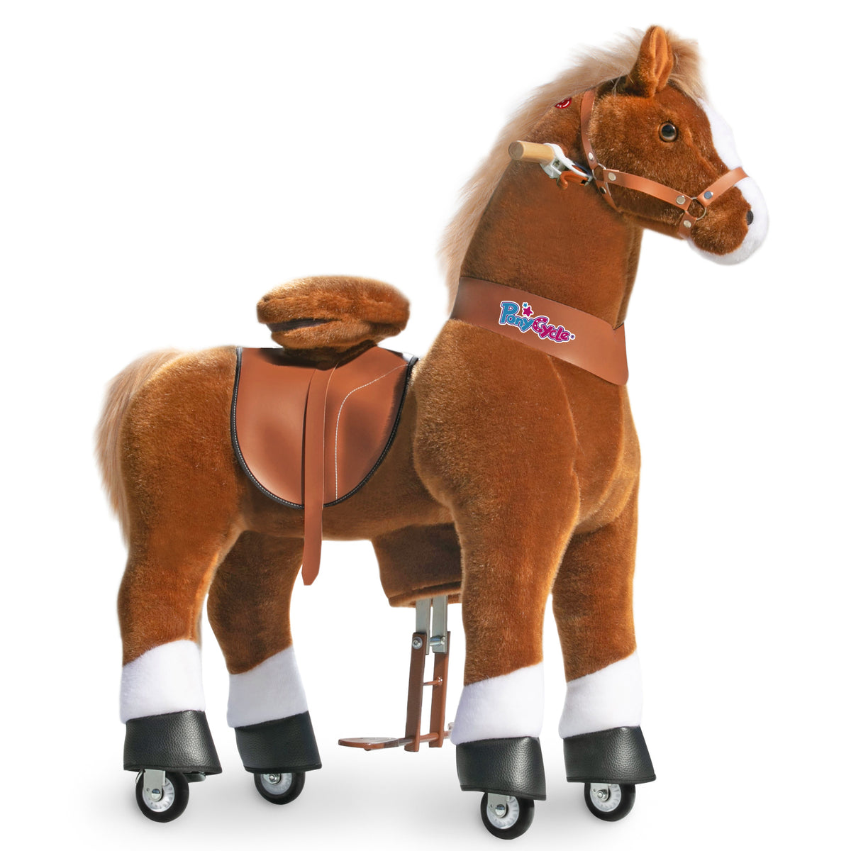 PonyCycle® Reiten Sie auf dem Pferd Größe 5 für Alter 7+ Braun