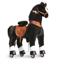 PonyCycle® Reiten Sie auf dem Pferd Größe 5 für Alter 7+ Schwarz