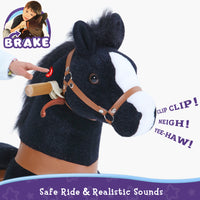PonyCycle® Reiten Sie auf dem Pferd Größe 5 für Alter 7+ Schwarz